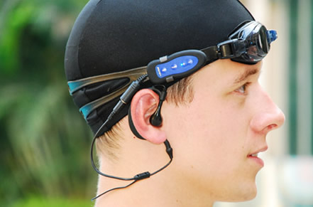 lavod waterproof mp3 player swimming goggles